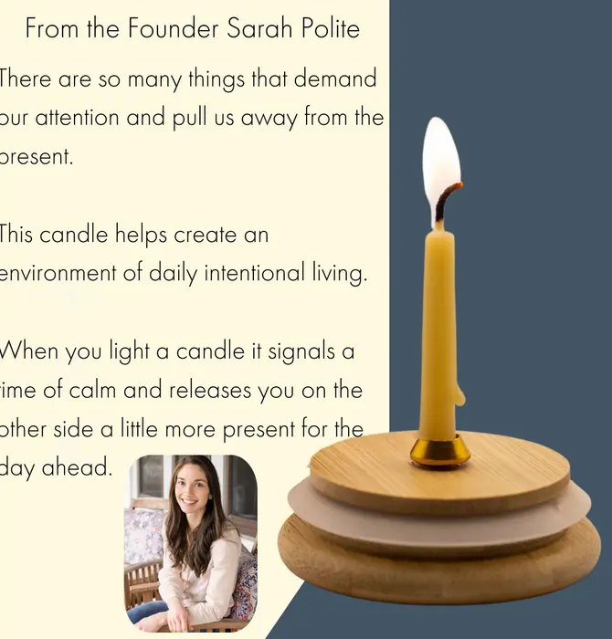 Candle | Beeswax | 20 Minute Mindful