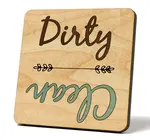 Dishwasher Magnet | Cursive Blue