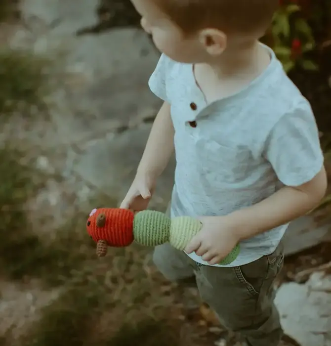 Toy | Crochet Rattle | Caterpillar