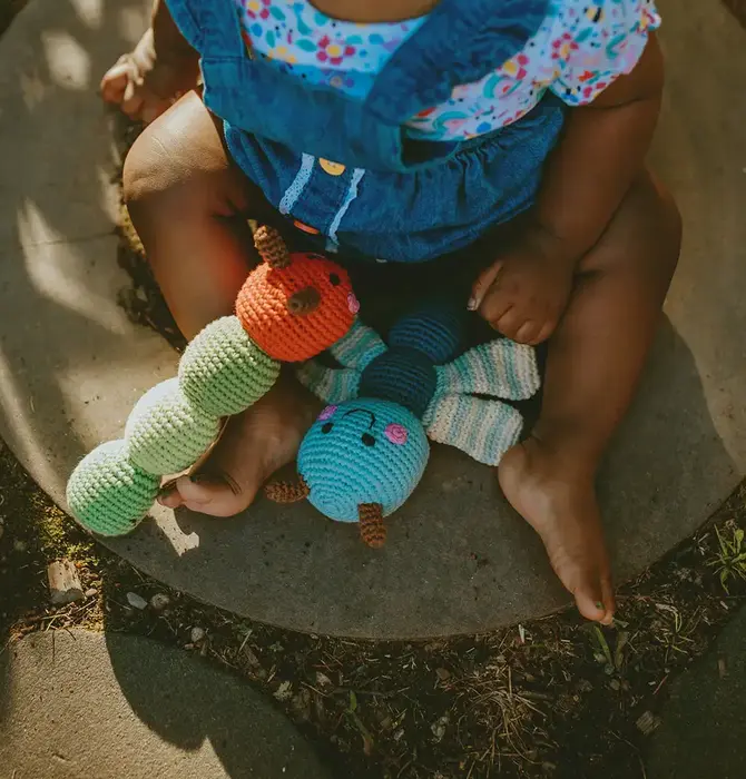 Toy | Crochet Rattle | Caterpillar