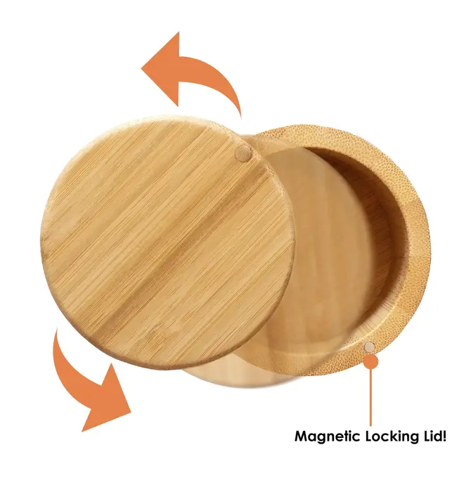 Salt Cellar & Spice Storage Box | Magnetic Swivel Lid