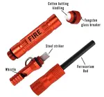 Pocket Tool | Fire Starter | Whistle & Glass Breaker