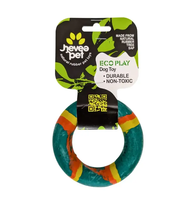 Dog Toy | Ring | Natural Rubber | Green | Medium