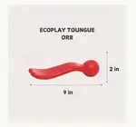 Dog Toy | Tongue Orb | Natural Rubber | Red
