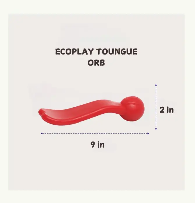 Dog Toy | Tongue Orb | Natural Rubber | Red