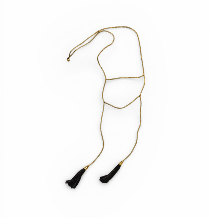 Necklace | Beaded Double Tassel