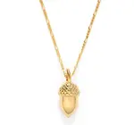 Necklace | Acorn Charm | 20" Chain | 14KGP