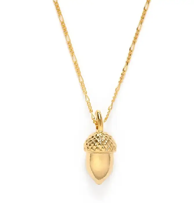 Necklace | Acorn Charm | 20" Chain | 14KGP