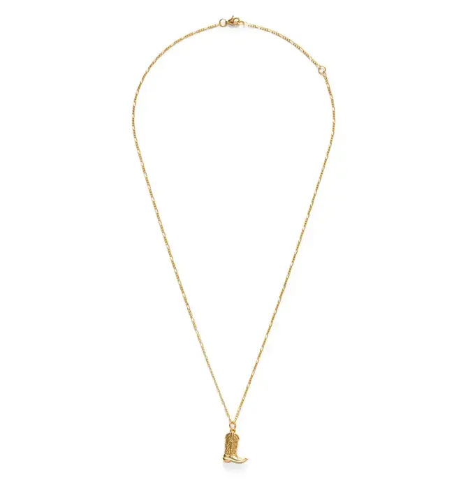 Necklace | Cowboy Boot Charm | 20" Chain | 14KGP