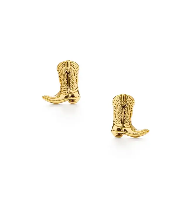 Earrings | Stud | Cowboy Boot | 14KGP