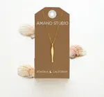 Necklace | Fish Charm | 20" Chain | 14KGP