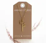 Necklace | Gothic Romance Dagger | 20" Chain | 14KGP