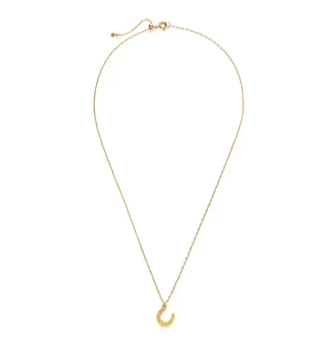 Necklace | Horseshoe Charm | 20" Chain | 14KGP