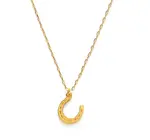 Necklace | Horseshoe Charm | 20" Chain | 14KGP