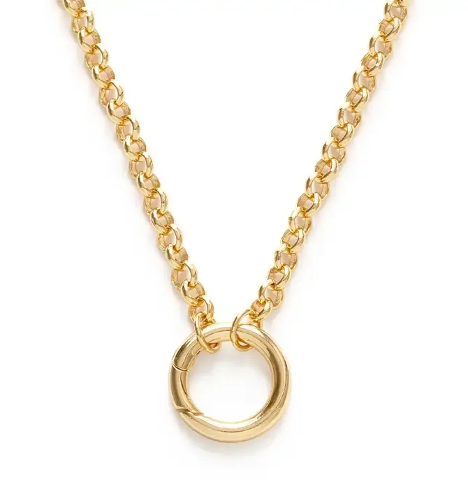 Necklace | Rolo Chain 18" | Charm Holder | 14KGP