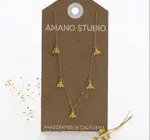 Necklace | Tiny Bee | 16" Chain | 14KGP