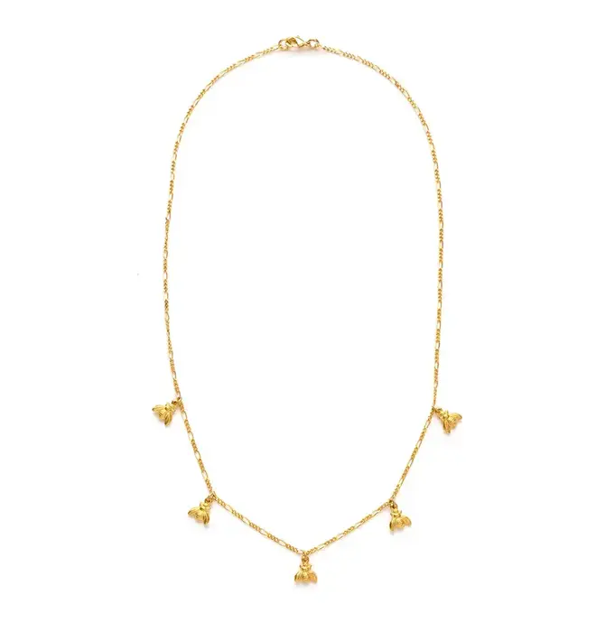 Necklace | Tiny Bee | 16" Chain | 14KGP