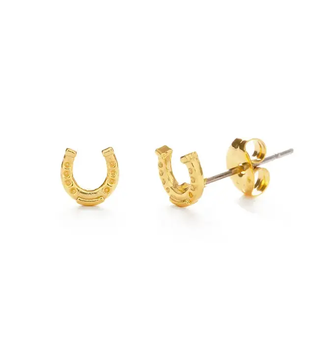 Earrings | Stud | Tiny Horseshoe | 14KGP