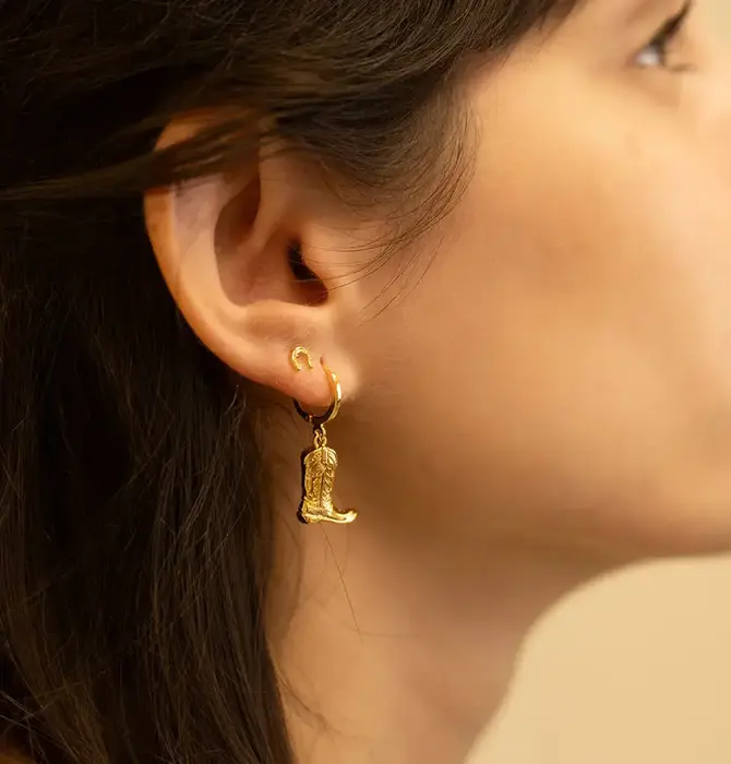 Earrings | Stud | Tiny Horseshoe | 14KGP