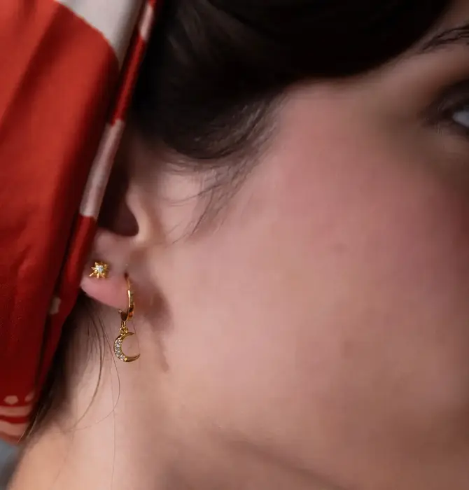 Earrings | Stud | Tiny Venus Star | 14KGP