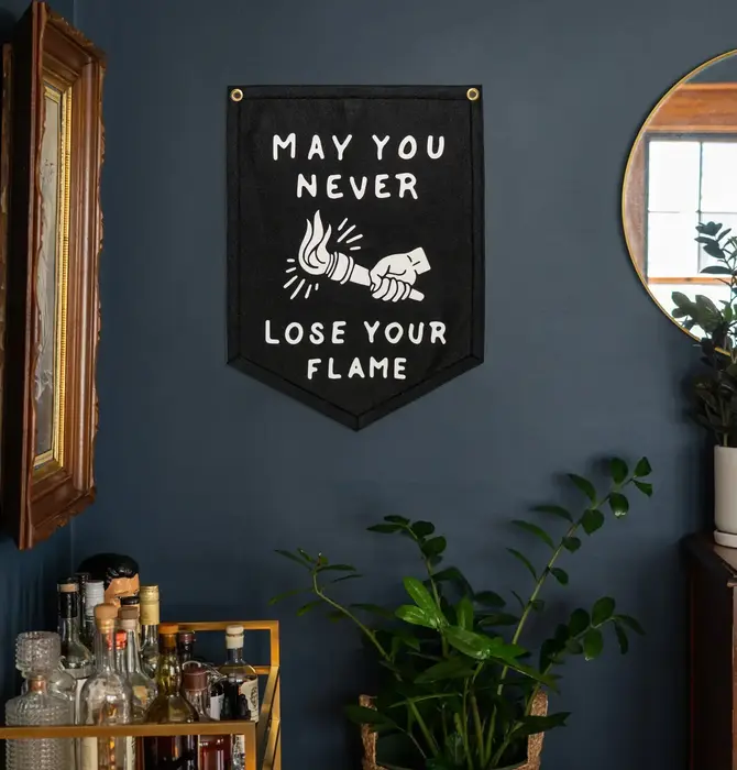 Banner | Camp Flag | May You Never Lose Your Flame