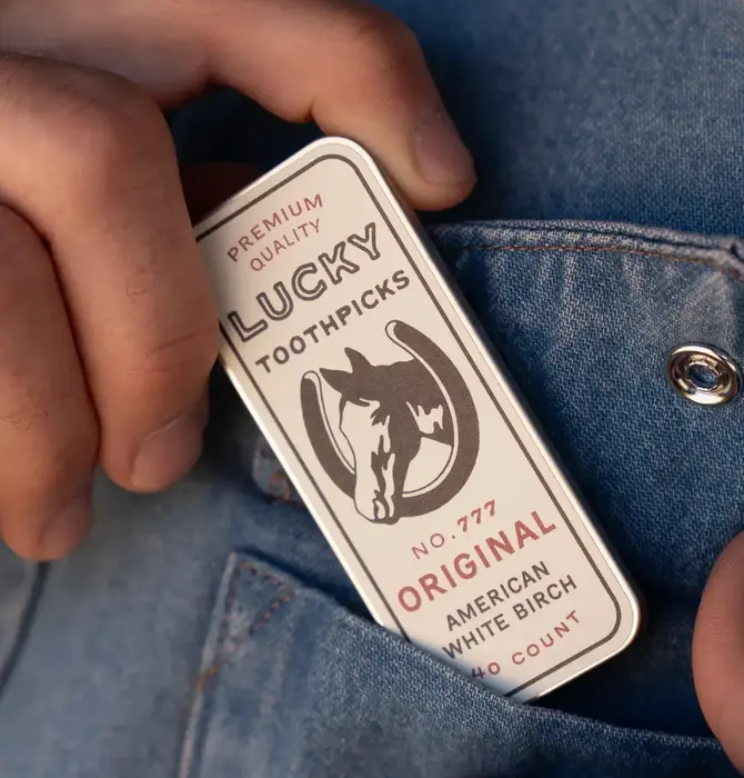 Toothpicks | American White Birch  | Tin Slider 40 Count