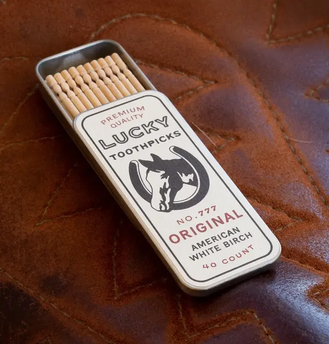 Toothpicks | American White Birch  | Tin Slider 40 Count