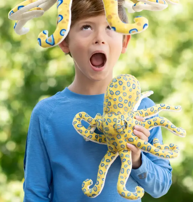 Toy | Animal Plush | Blue Ring Octopus | Small 10"