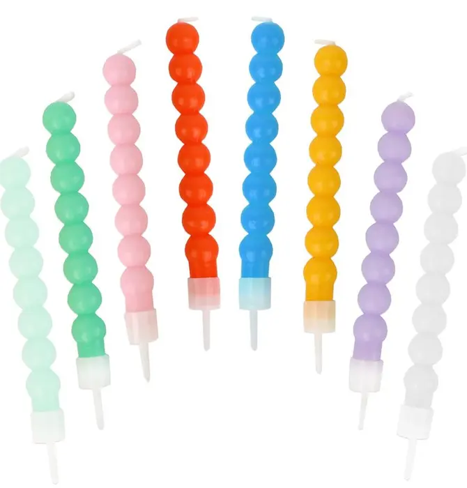 Candles | Bobble Colorful | 8 Pack