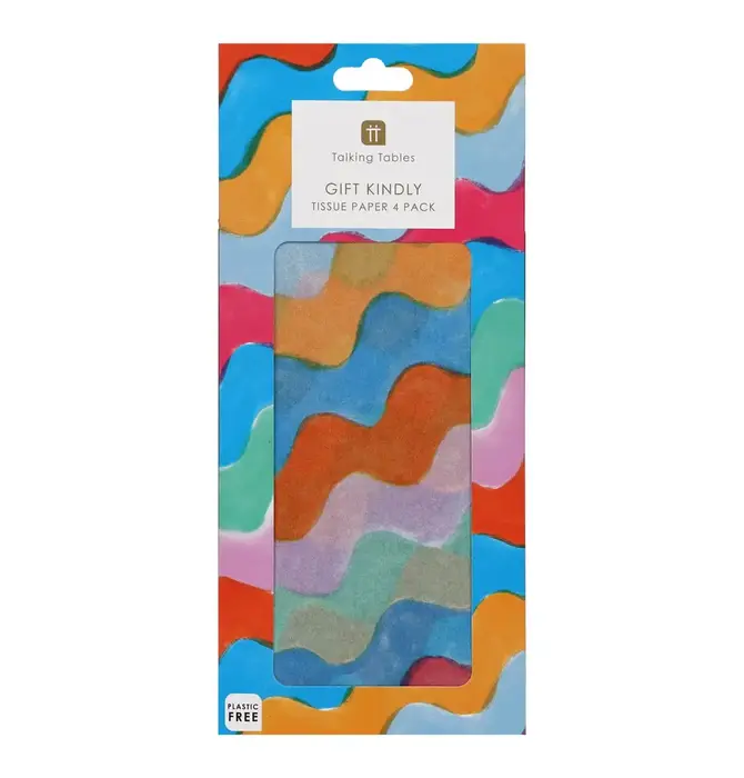 Tissue Paper | Wavy Multicolor | 4 Sheets