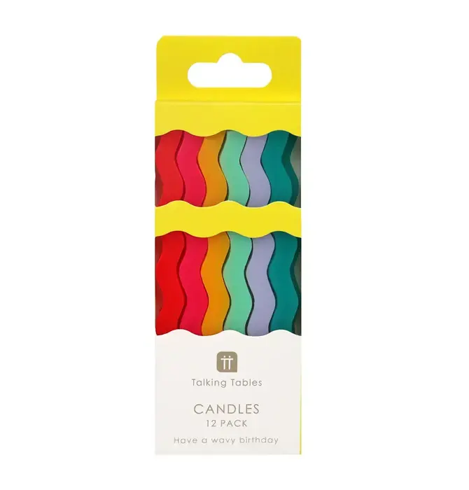 Candles | Birthday Wavy Tall | 12 Pack
