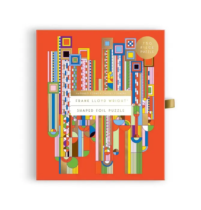 Puzzle | 750-Piece Shaped Foil | Frank Lloyd Wright Saguaro Cactus & Forms