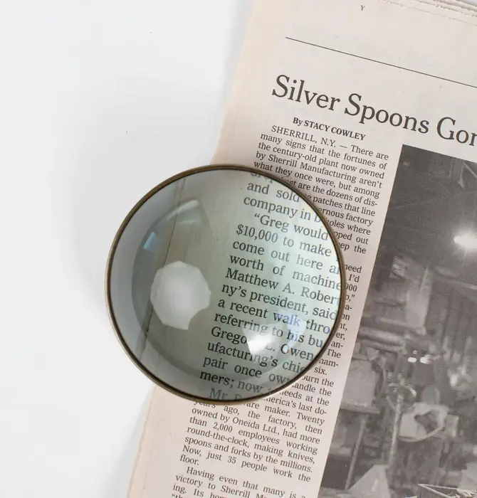 Paperweight | Magnifying | Antiqued Brass