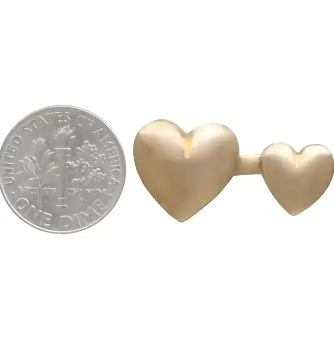 Ring | Hearts Duo | Bronze | Adjustable
