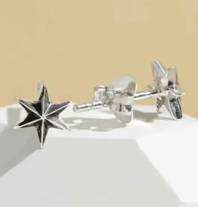 Earrings | Six Pointed Star Stud | Sterling Silver
