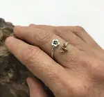 Ring | Flower & Bee | Sterling Silver | Adjustable