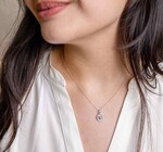 Necklace | Silver Shadow Box | Bronze Heart | 18"