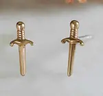 Earrings | Mini Dagger Post | Bronze