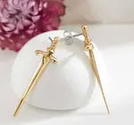 Earrings | Large Sword Post | Bronze