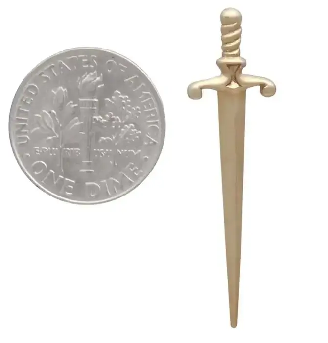 Earrings | Large Sword Post | Bronze