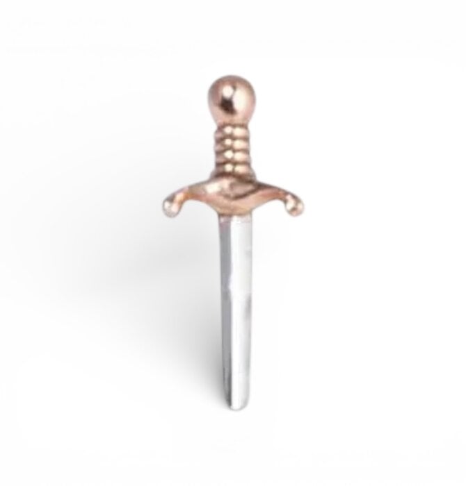Earring Single | Mini Dagger Post | Mixed Metal