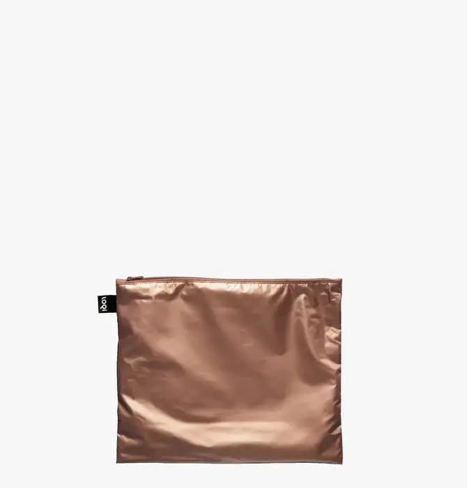 Bags | Metallic Zip Pocket | Set of 3