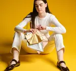 Bags | Metallic Zip Pocket | Set of 3