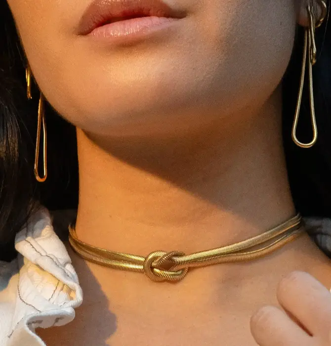 Necklace | Gold Loop Choker | 18KGP