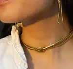 Necklace | Gold Loop Choker | 18KGP