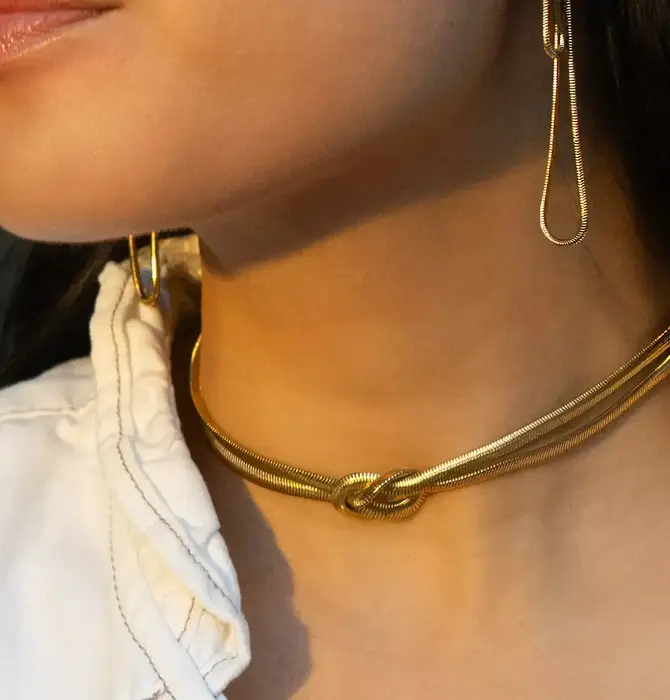 Necklace | Gold Loop Choker | 18KGP