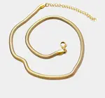 Necklace | Herringbone 17"  | 18KGP