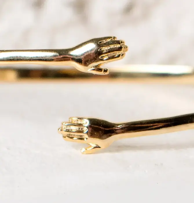 Bracelet Cuff | I Wanna Hold Your Hand | 24KGP
