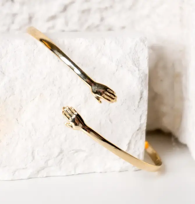 Bracelet Cuff | I Wanna Hold Your Hand | 24KGP