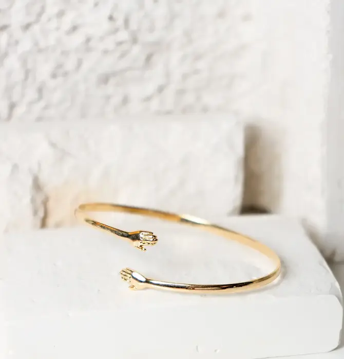 Bracelet Cuff | I Wanna Hold Your Hand | 24KGP